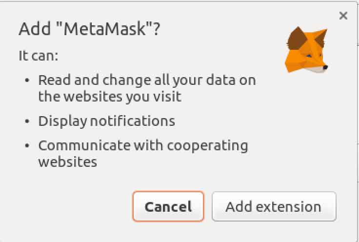 Add Metamask extension